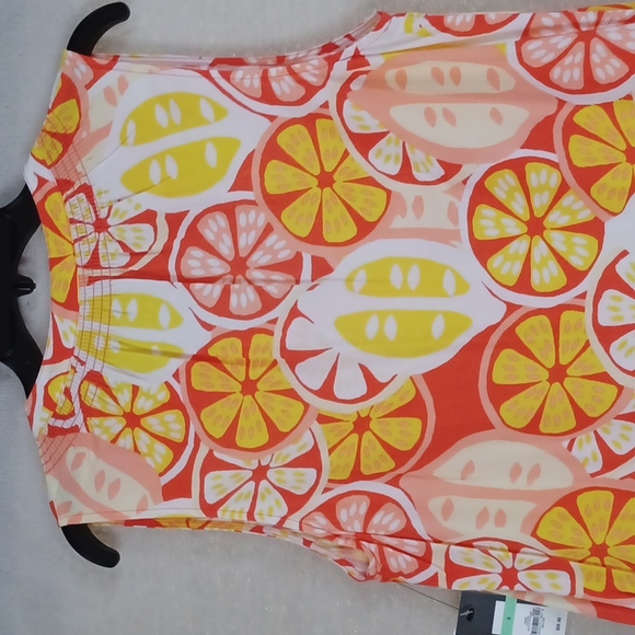 CROWN & IVY SOUTH OF THE BORDER YEL/OG/COR Sleeveless Dress NWT Size 8. - Picture 5 of 13